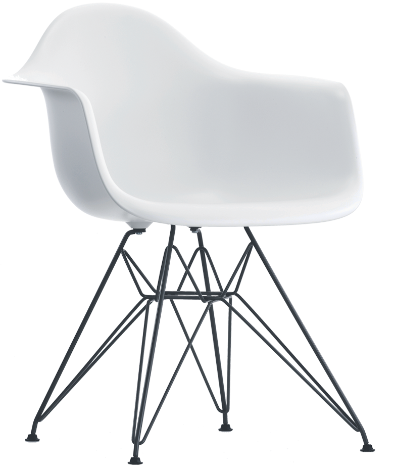 The Eames molded plastic armchair