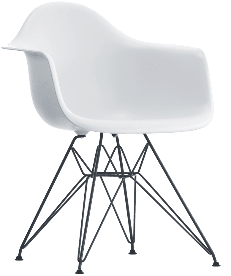 The Eames molded plastic armchair