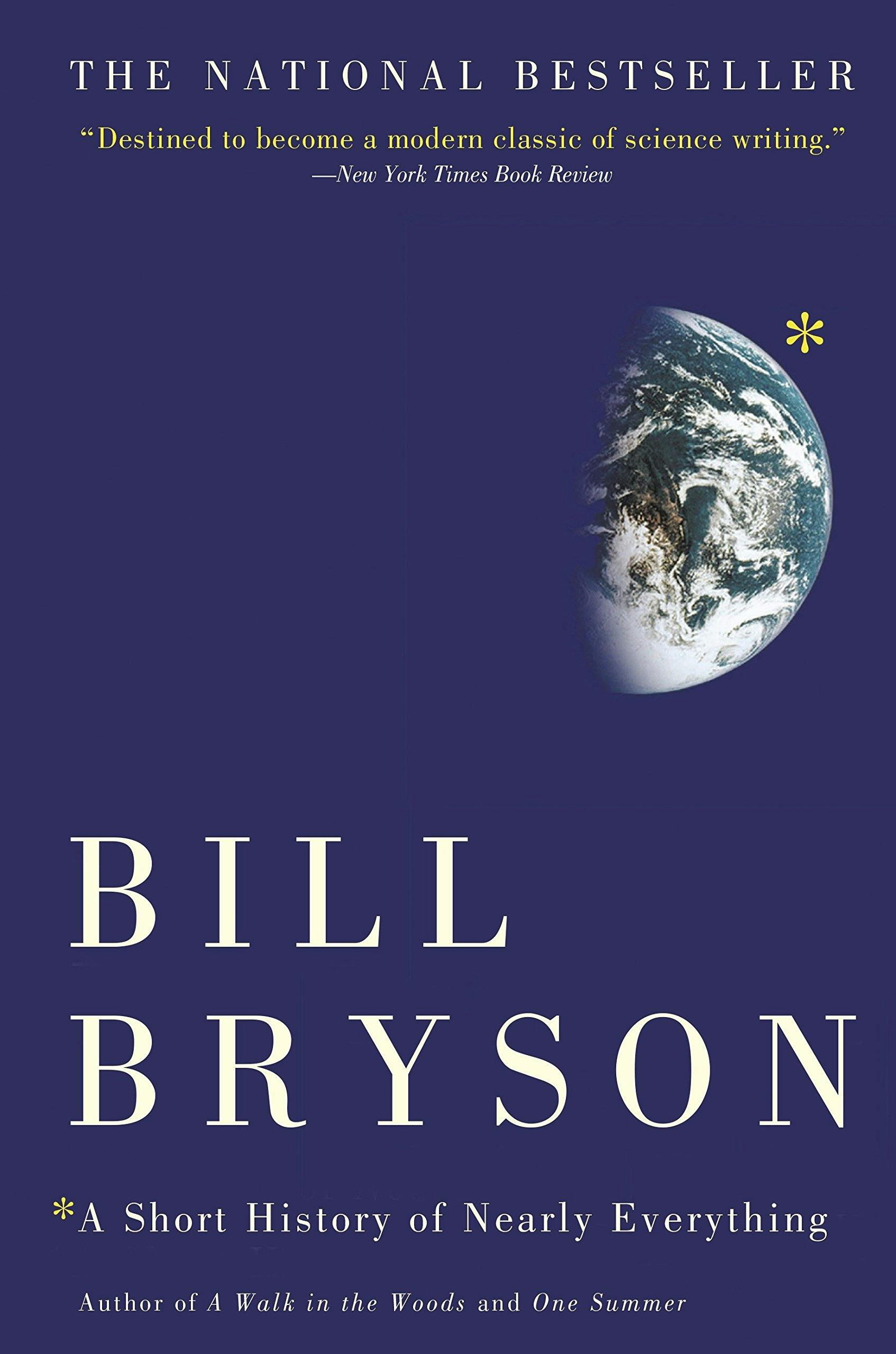 The media cover for “A Short History of Nearly Everything” by Bill Bryson
