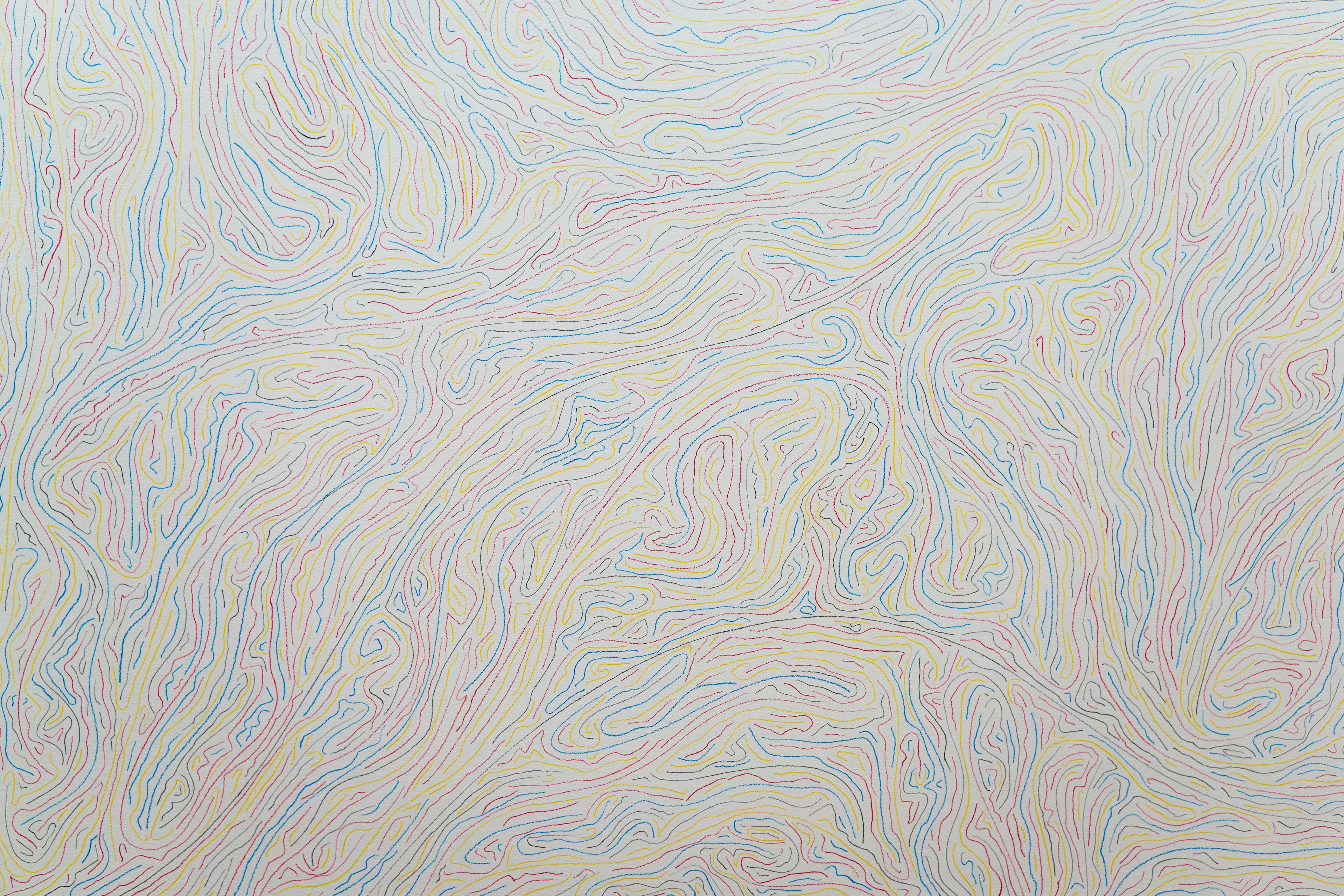 A close-up photo of some of Sol LeWitt’s artwork