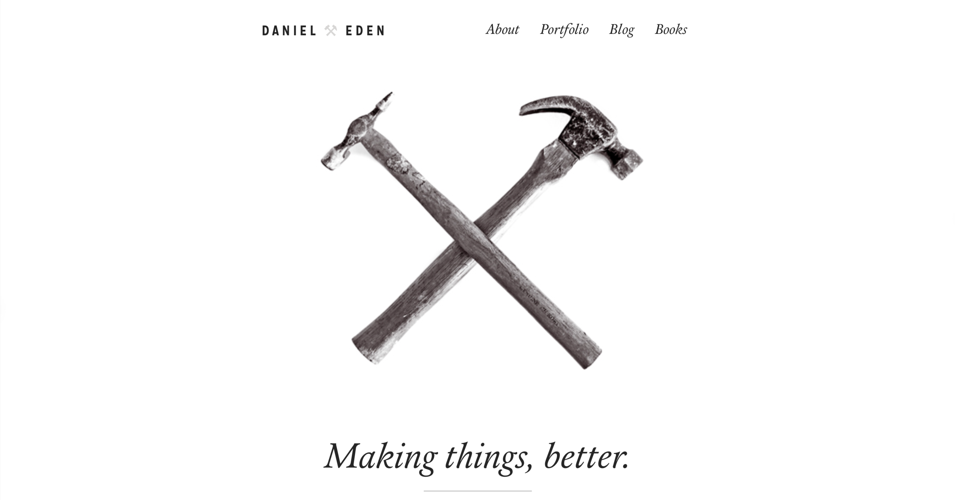 A screenshot of this website’s homepage in May 2013