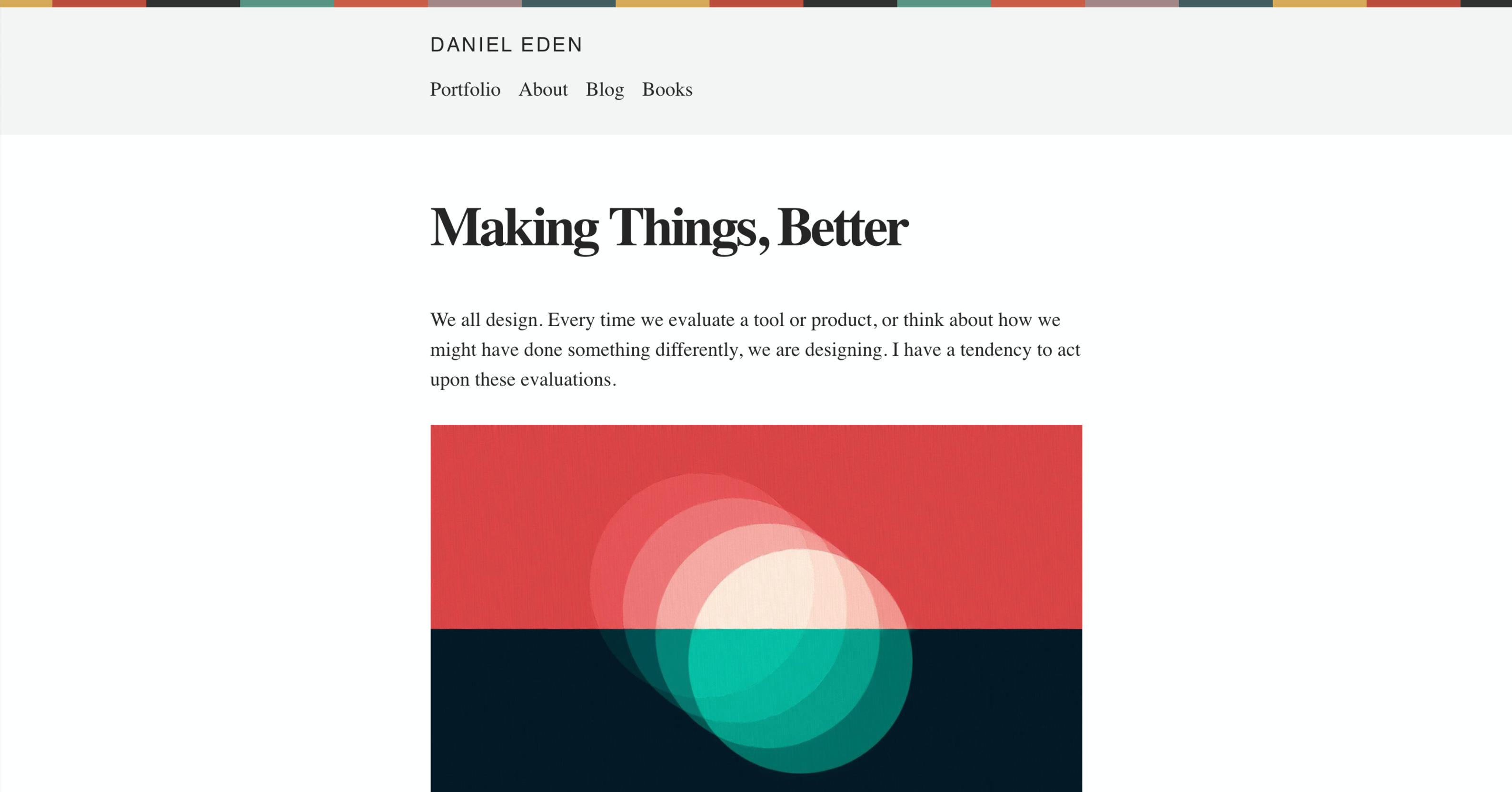 A screenshot of this website’s homepage in Sep 2013