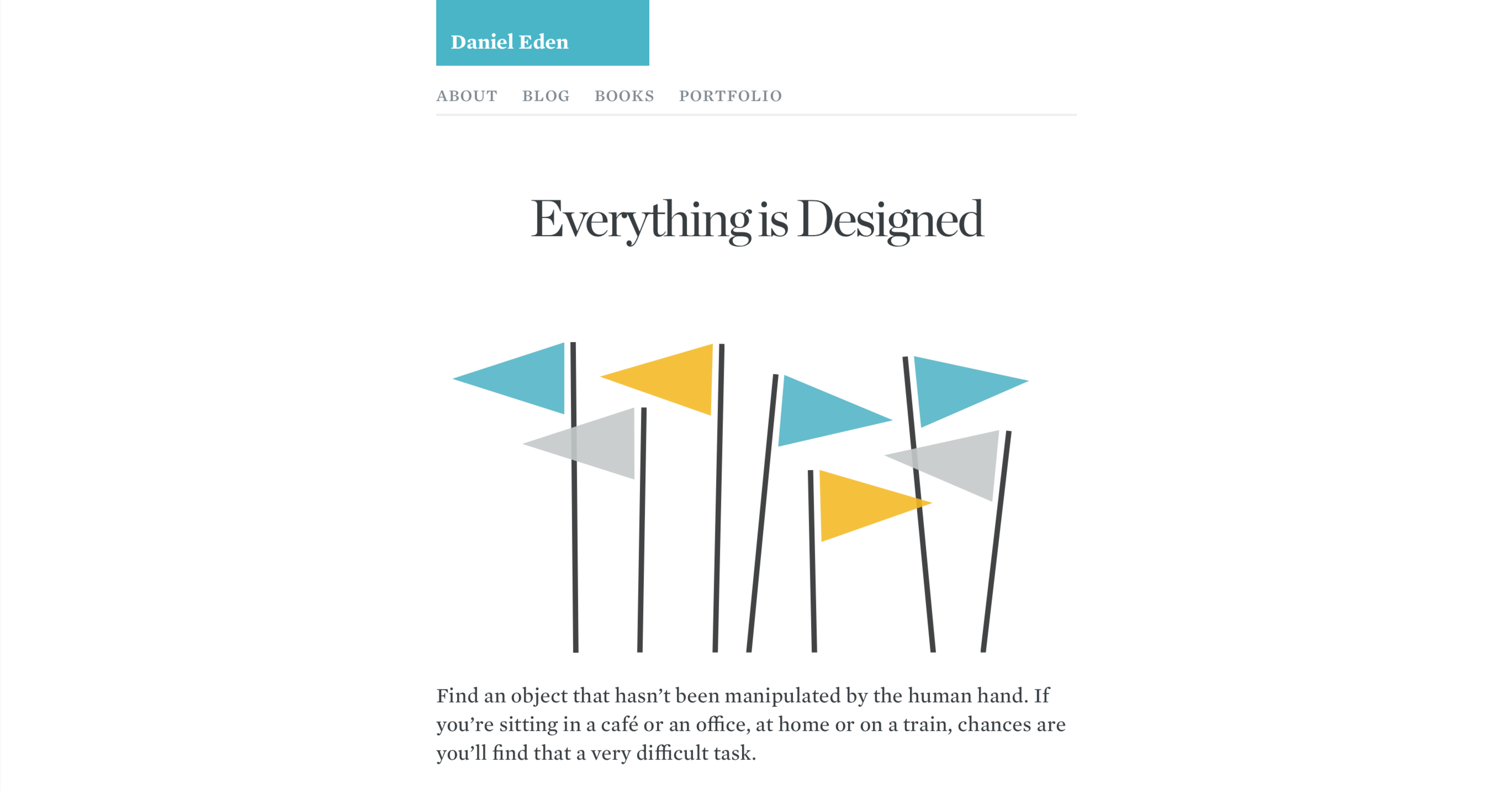 A screenshot of this website’s homepage in Feb 2014