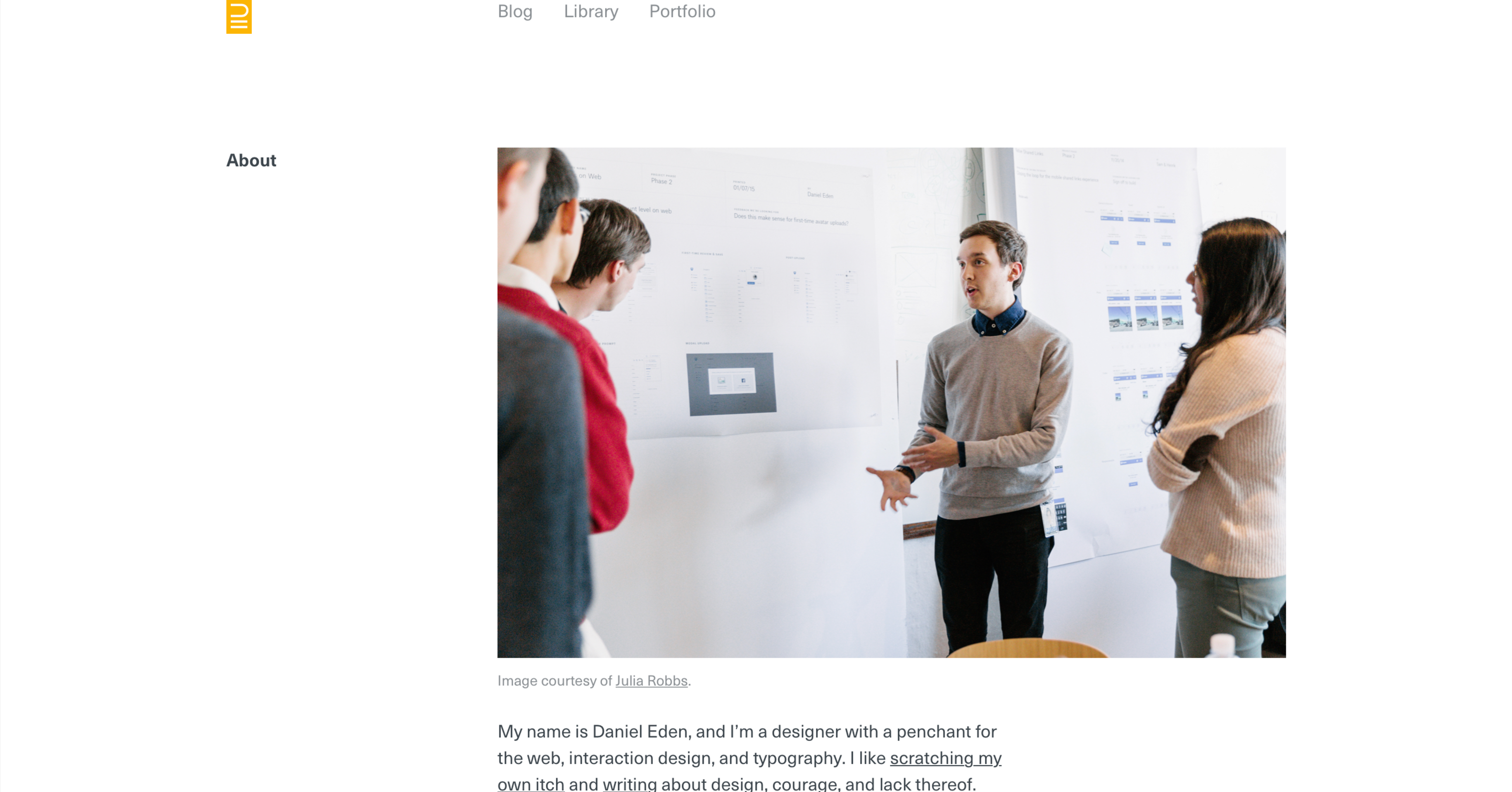A screenshot of this website’s homepage in Sep 2015