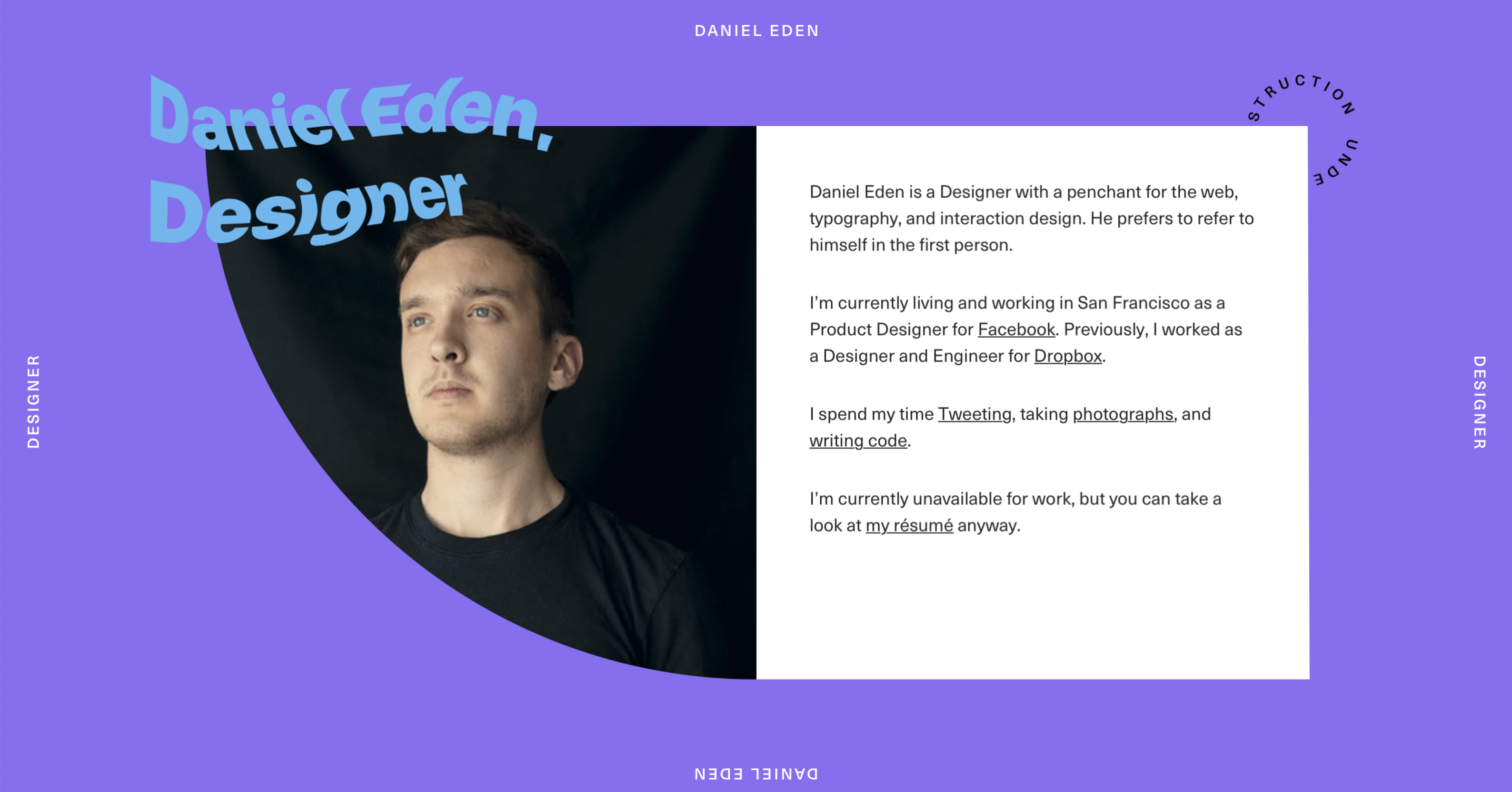 A screenshot of this website’s homepage in Sep 2016