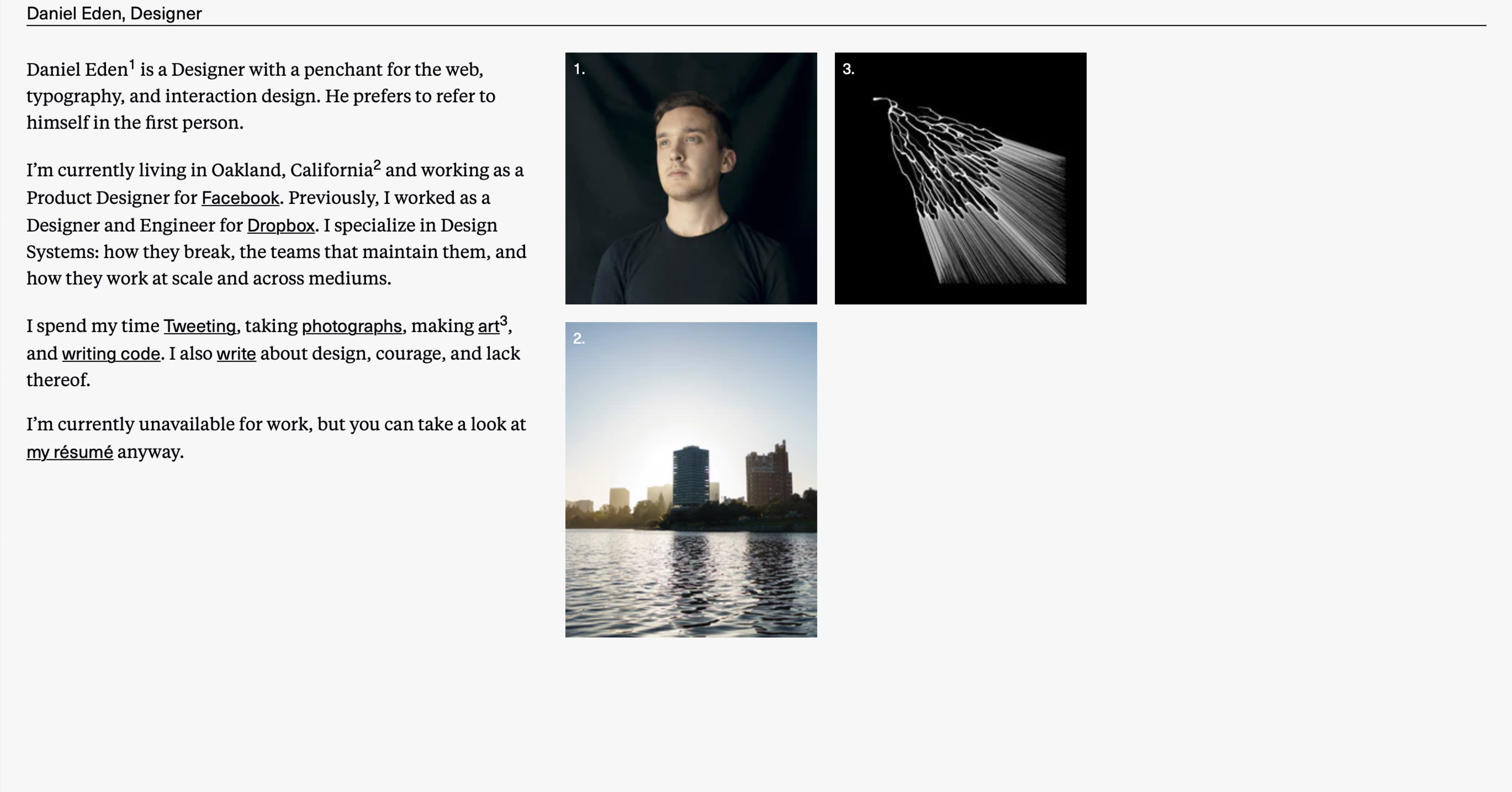 A screenshot of this website’s homepage in Aug 2017